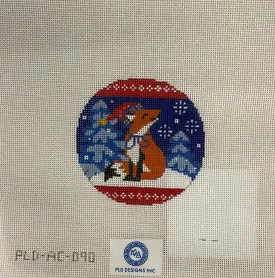 * Abigail Cecile AC90 Fox in Blues Ornament