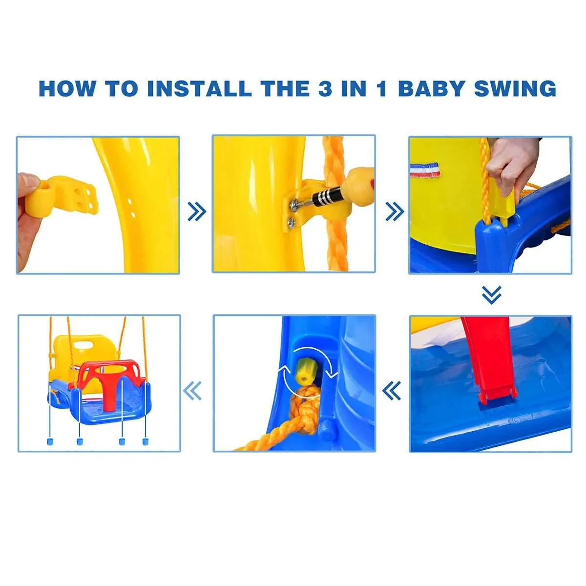 3-in-1 Baby Swing Seat, Toddler Swing