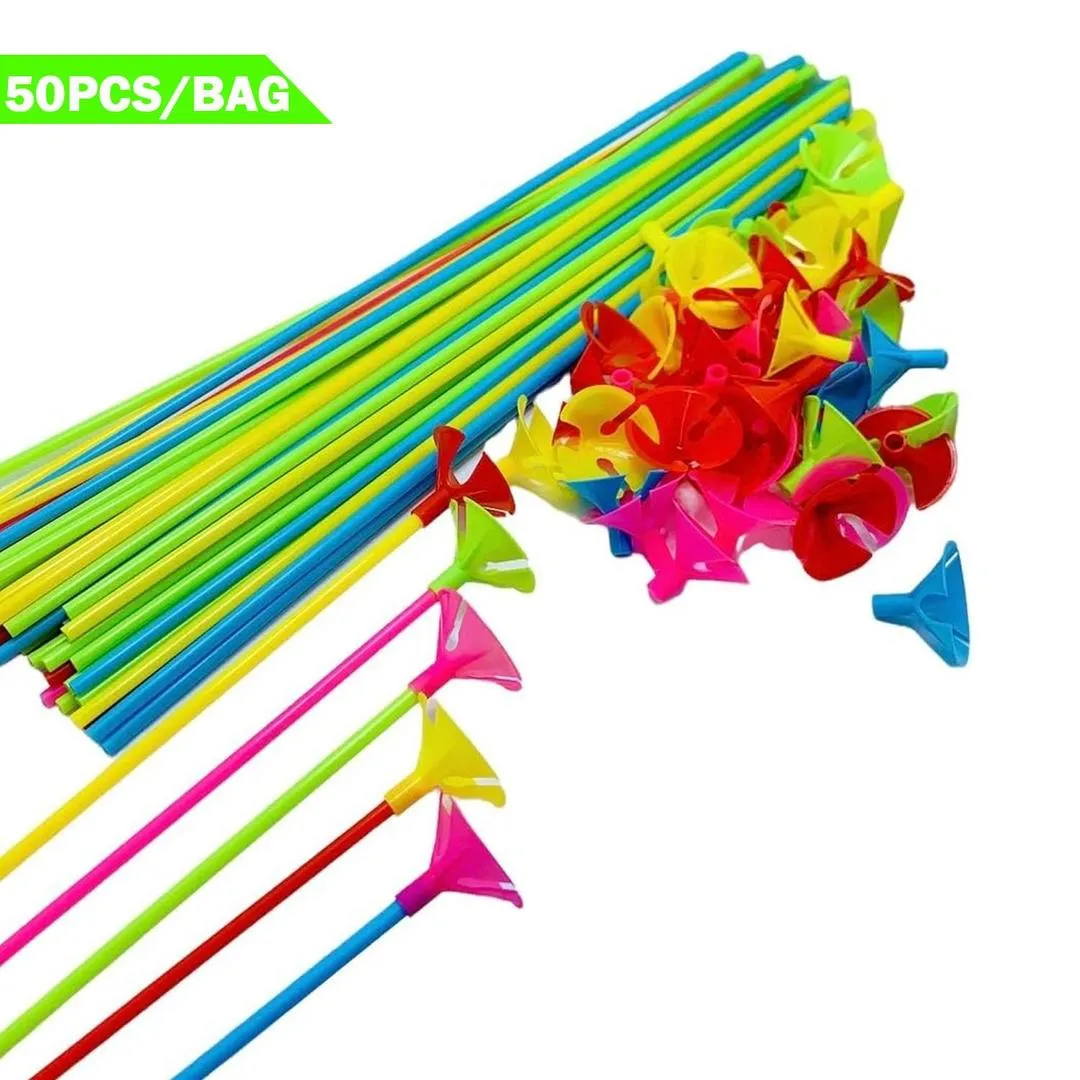 42cm Balloon Support Sticks with Cups and Stand Party Decoration Accessories for Large Balloons Pack