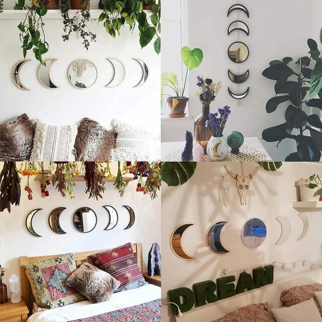 5 Pcs Moon Phase Mirror