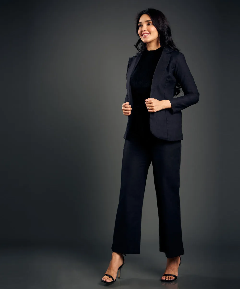 Black Comfortable Linen Pant
