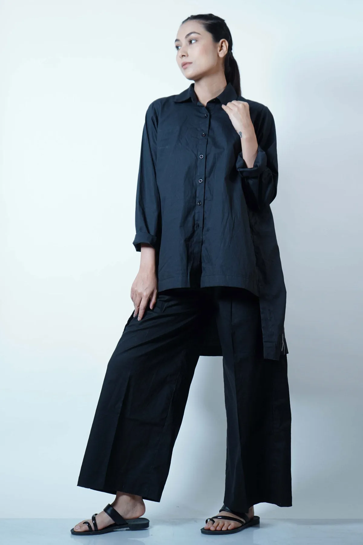 Black High Low Top & Pants