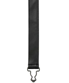 Cross back interchangeable apron straps | Black Faux Leather