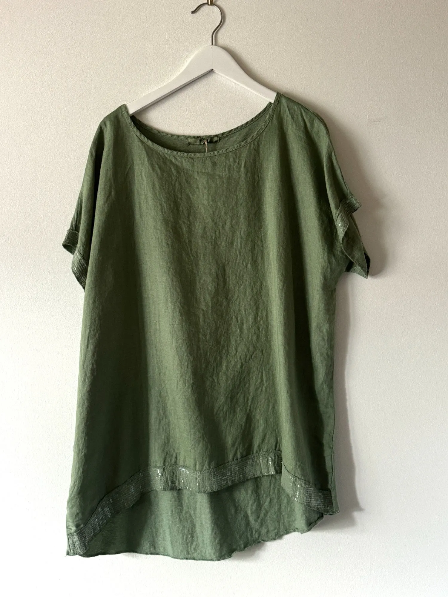 CUT LOOSE - ONE SIZE SEQUIN TRIM TOP