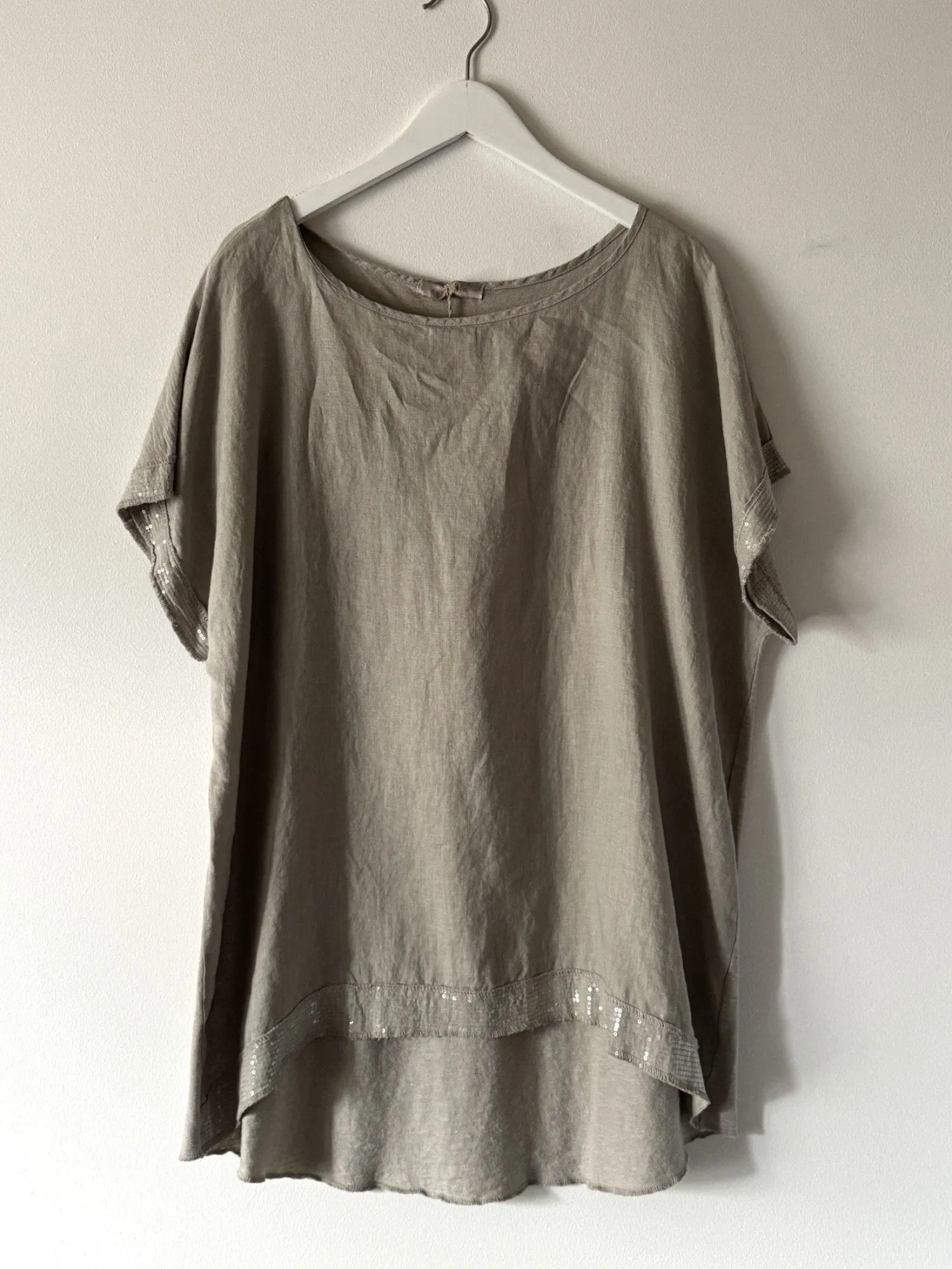 CUT LOOSE - ONE SIZE SEQUIN TRIM TOP