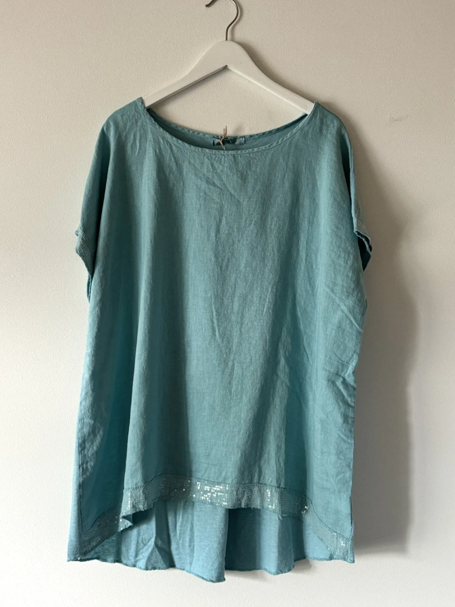 CUT LOOSE - ONE SIZE SEQUIN TRIM TOP