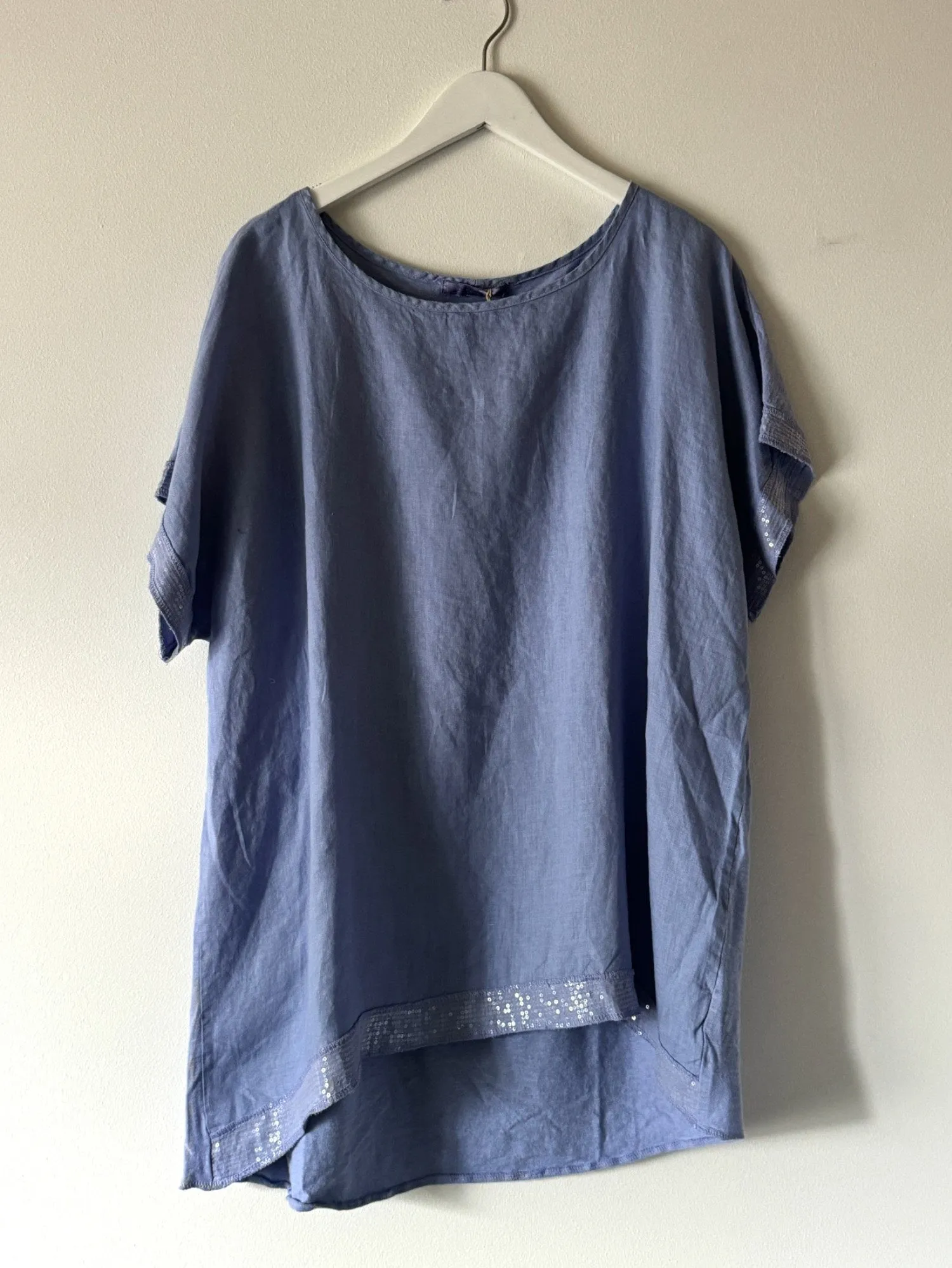 CUT LOOSE - ONE SIZE SEQUIN TRIM TOP