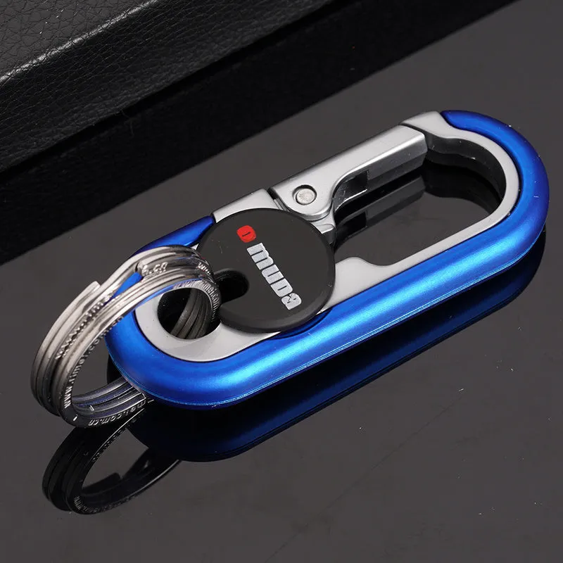 Durable Stainless Steel Carabiner Key Chain - Fashionably Elevate Your Style for Mens Everyday Waist Hang - High-Grade & Ruggedly Stylish