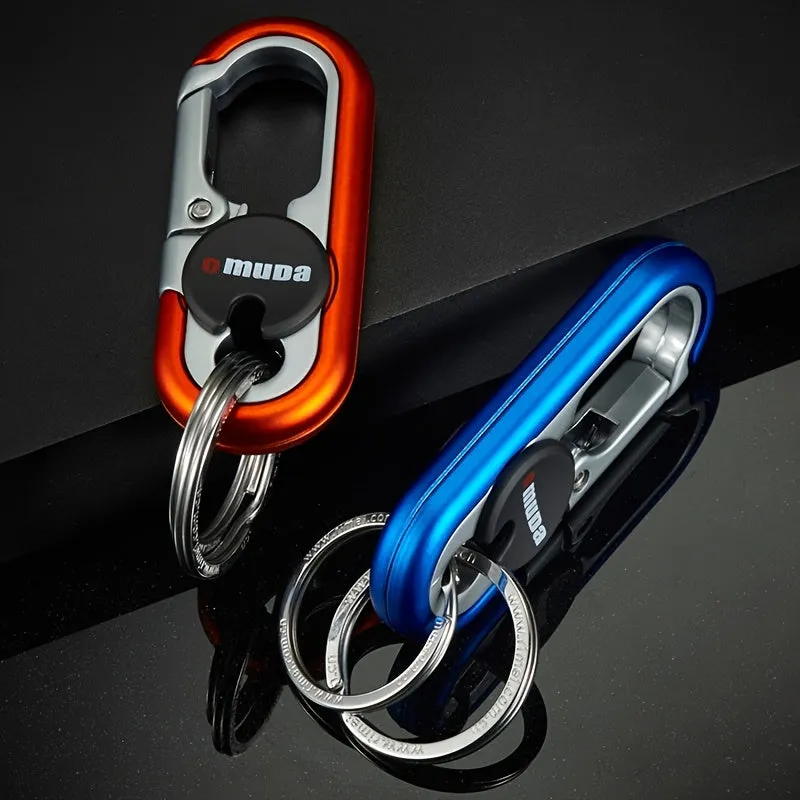 Durable Stainless Steel Carabiner Key Chain - Fashionably Elevate Your Style for Mens Everyday Waist Hang - High-Grade & Ruggedly Stylish