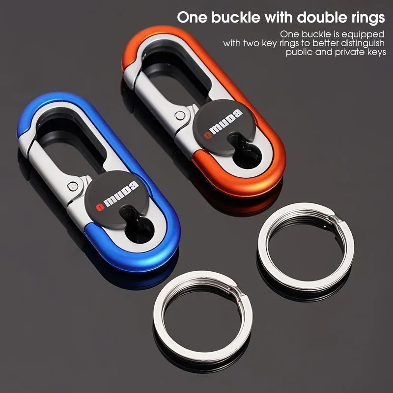 Durable Stainless Steel Carabiner Key Chain - Fashionably Elevate Your Style for Mens Everyday Waist Hang - High-Grade & Ruggedly Stylish
