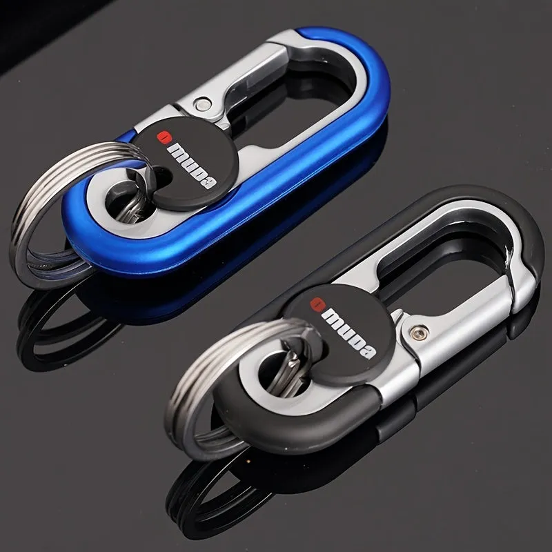 Durable Stainless Steel Carabiner Key Chain - Fashionably Elevate Your Style for Mens Everyday Waist Hang - High-Grade & Ruggedly Stylish