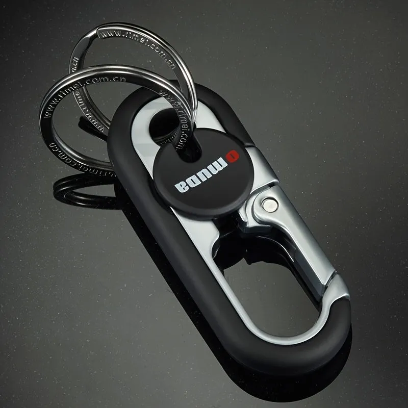 Durable Stainless Steel Carabiner Key Chain - Fashionably Elevate Your Style for Mens Everyday Waist Hang - High-Grade & Ruggedly Stylish