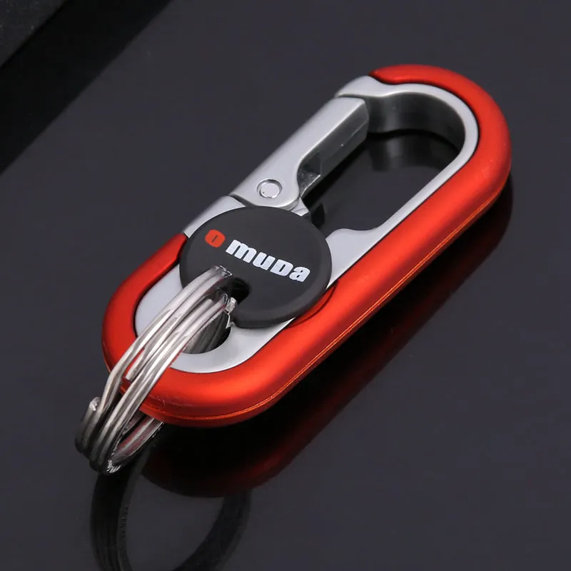 Durable Stainless Steel Carabiner Key Chain - Fashionably Elevate Your Style for Mens Everyday Waist Hang - High-Grade & Ruggedly Stylish