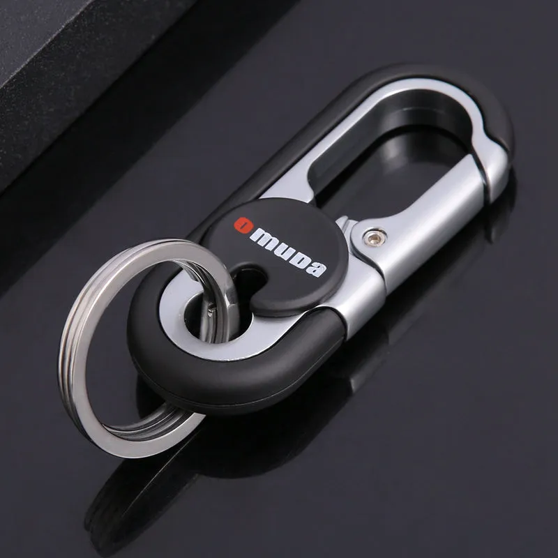 Durable Stainless Steel Carabiner Key Chain - Fashionably Elevate Your Style for Mens Everyday Waist Hang - High-Grade & Ruggedly Stylish