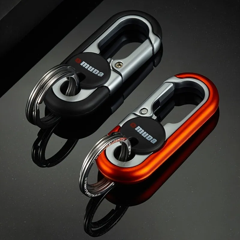 Durable Stainless Steel Carabiner Key Chain - Fashionably Elevate Your Style for Mens Everyday Waist Hang - High-Grade & Ruggedly Stylish