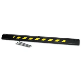 Eagle Mfg 00207 BLACK W/YELLOW STRIPES PARKING STOP, 1790BLK