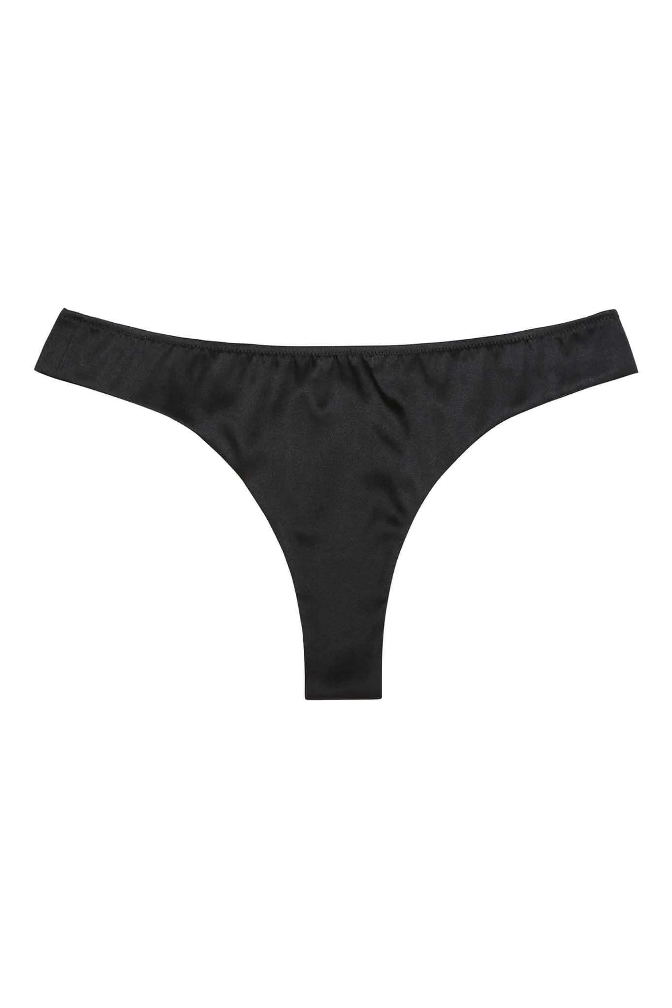 Everyday Black Silk Thong