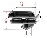 G632  23 1" x 54 3" OD, Glass Door Gasket, NRE # 307803