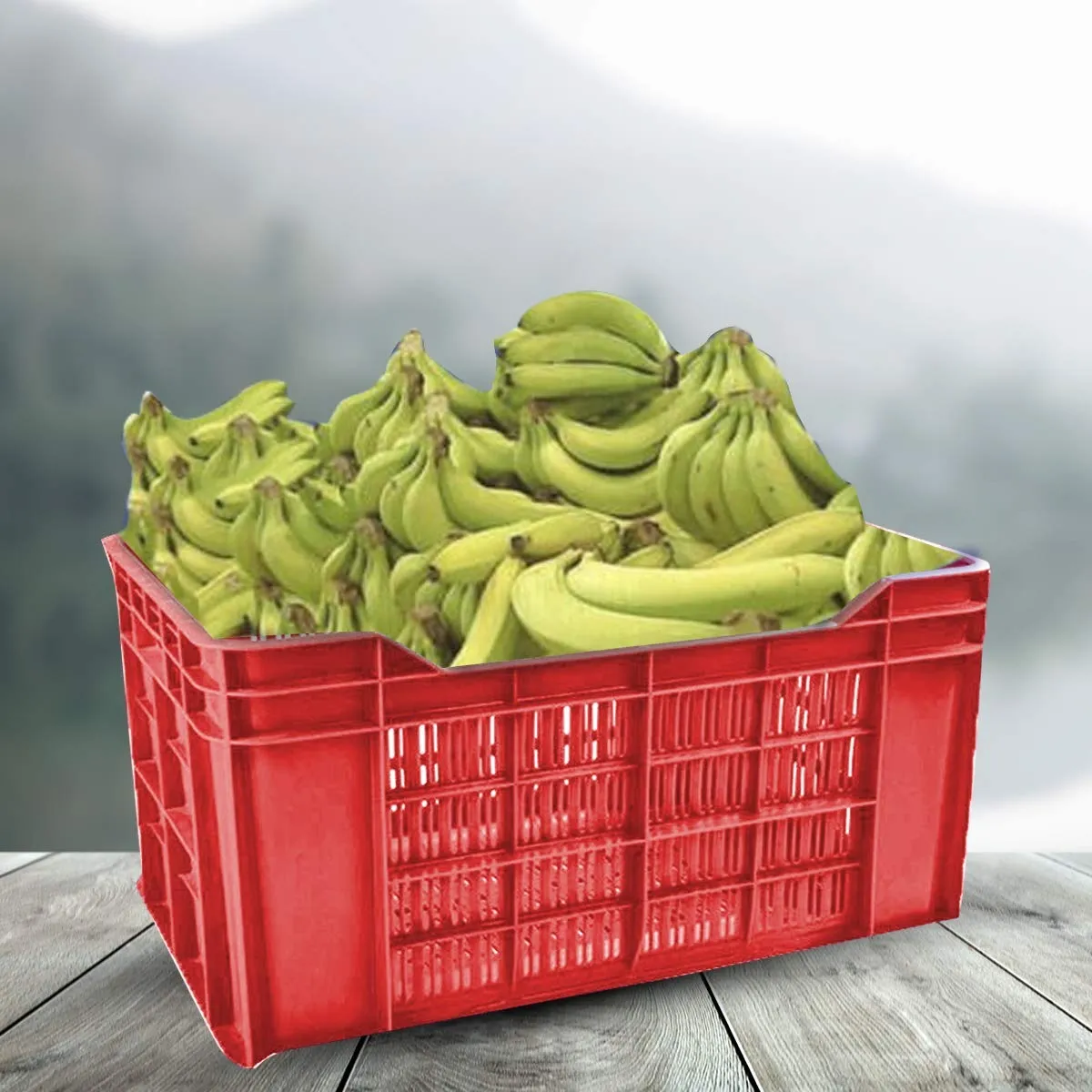 Heavy Duty Plastic Crate Multipurpose Crates Storage and Organizer for Home 54x36x29cm Multicolour.