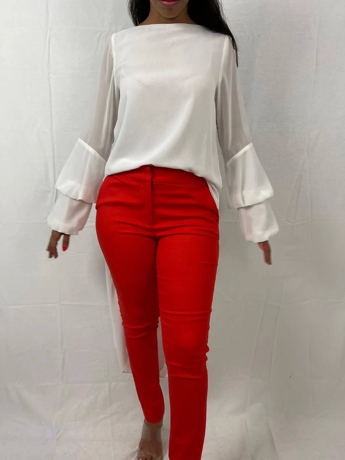 High Low Long Sleeve Top