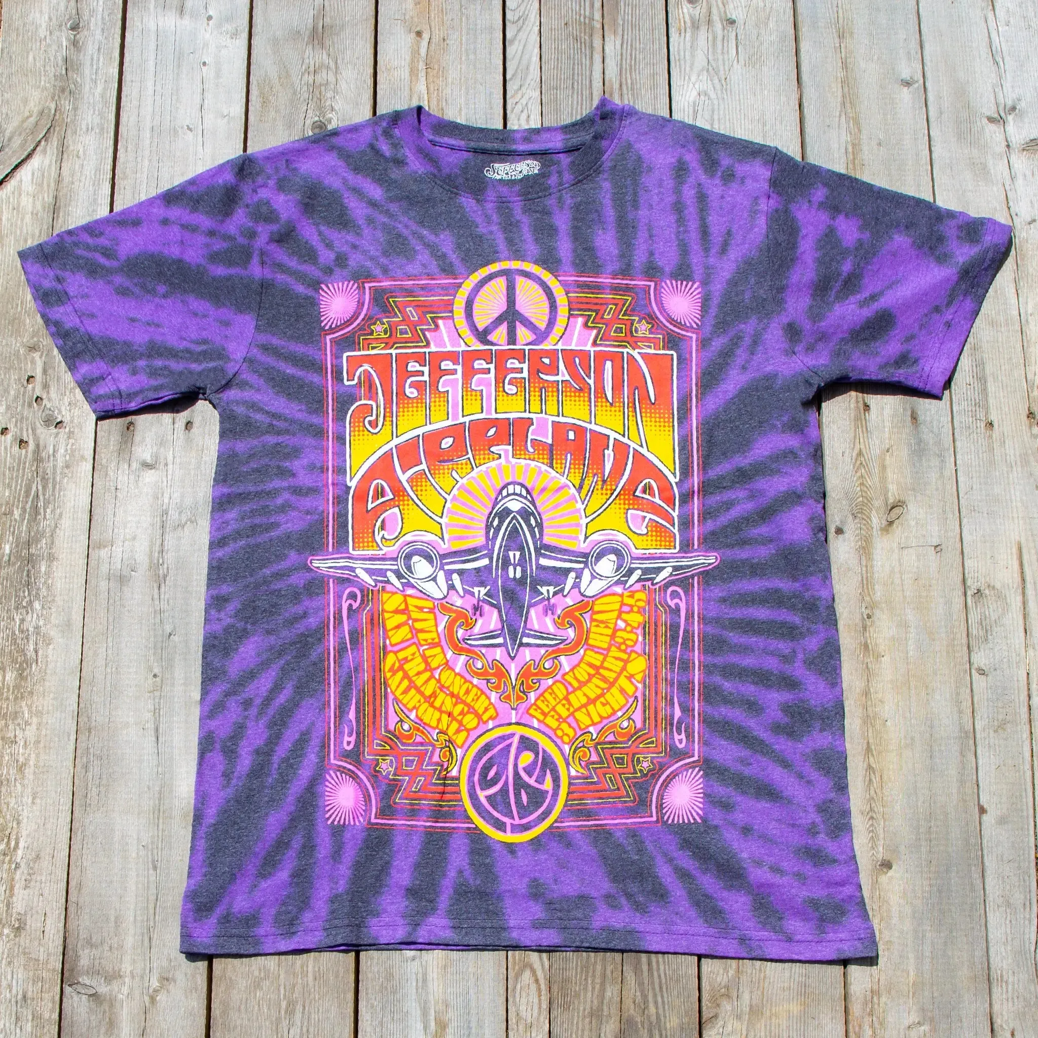 Jefferson Airplane Live in San Francisco Tie Dye T Shirt