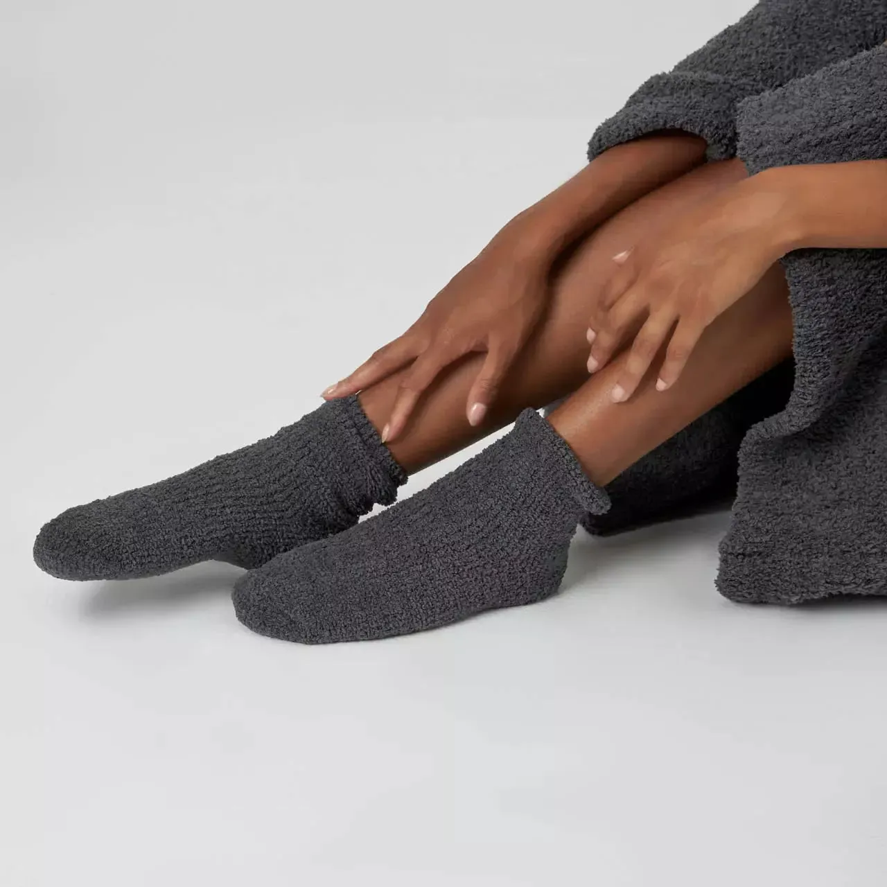 Kashwere Ultra Soft Slate Plush Spa Socks