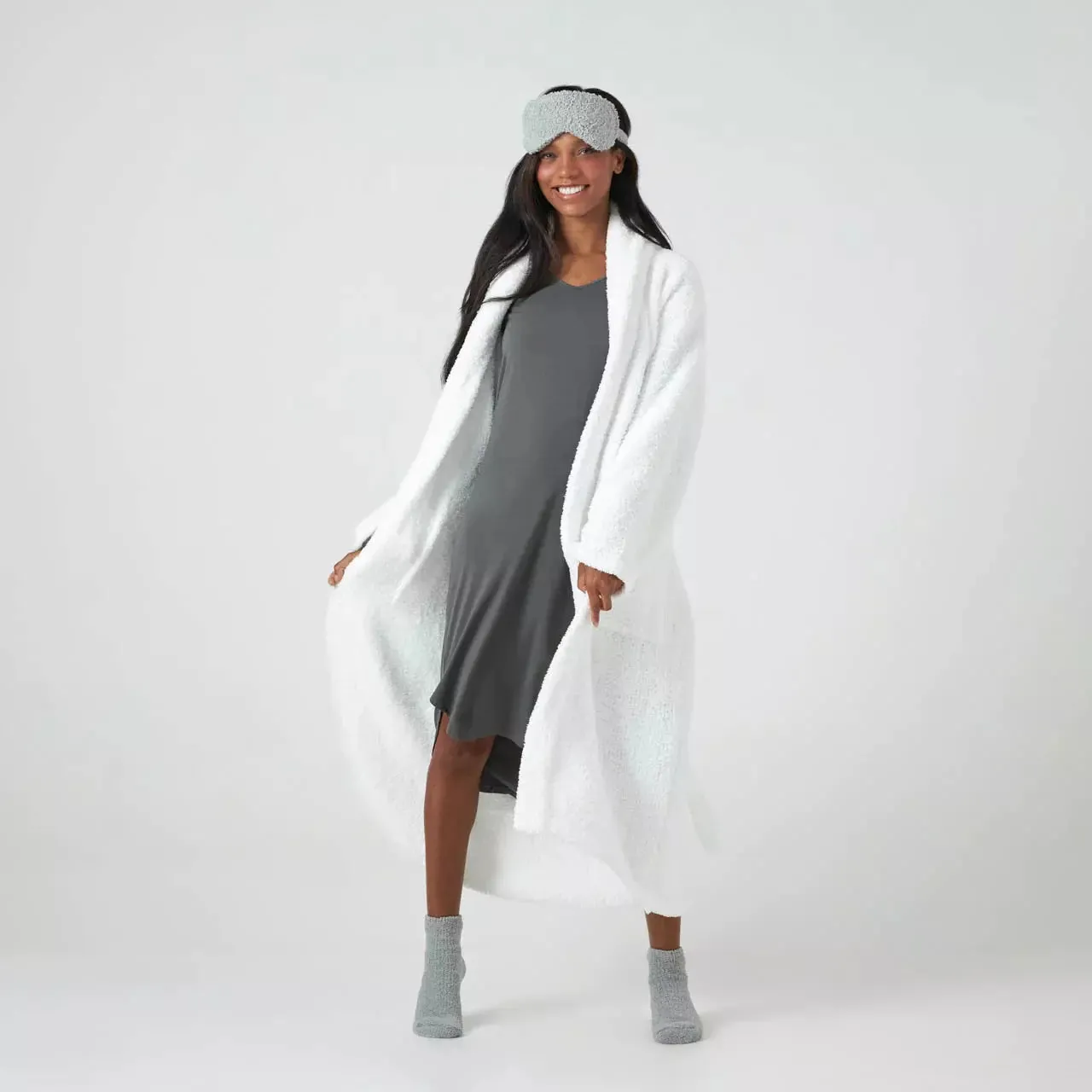 Kashwere Ultra Soft Stone Plush Spa Socks