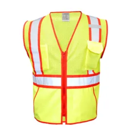 Kisigo-REFLECTIVE COLOR CONTRAST VEST Red/Lime