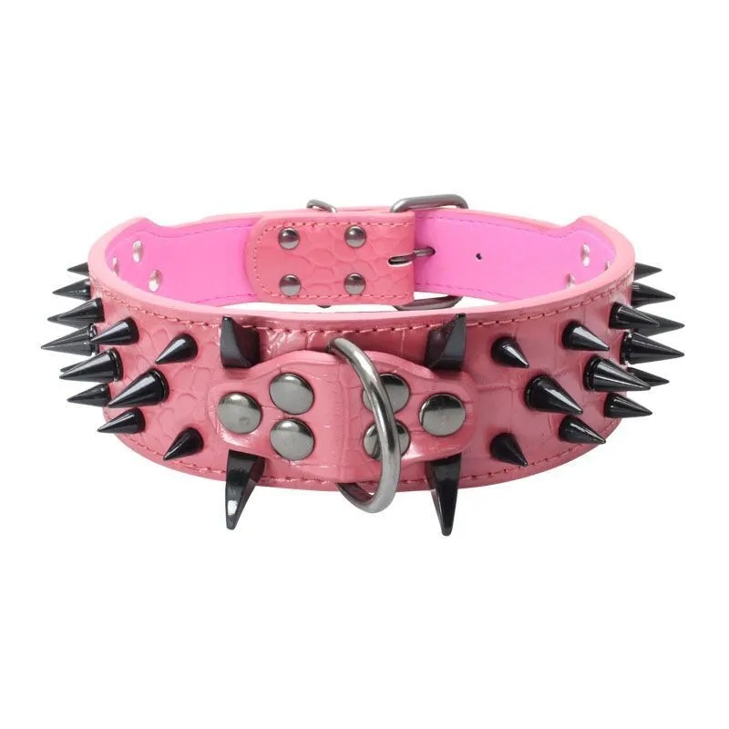 Large Explosion-Proof Rivet Pet Collar - Bite-Proof Design