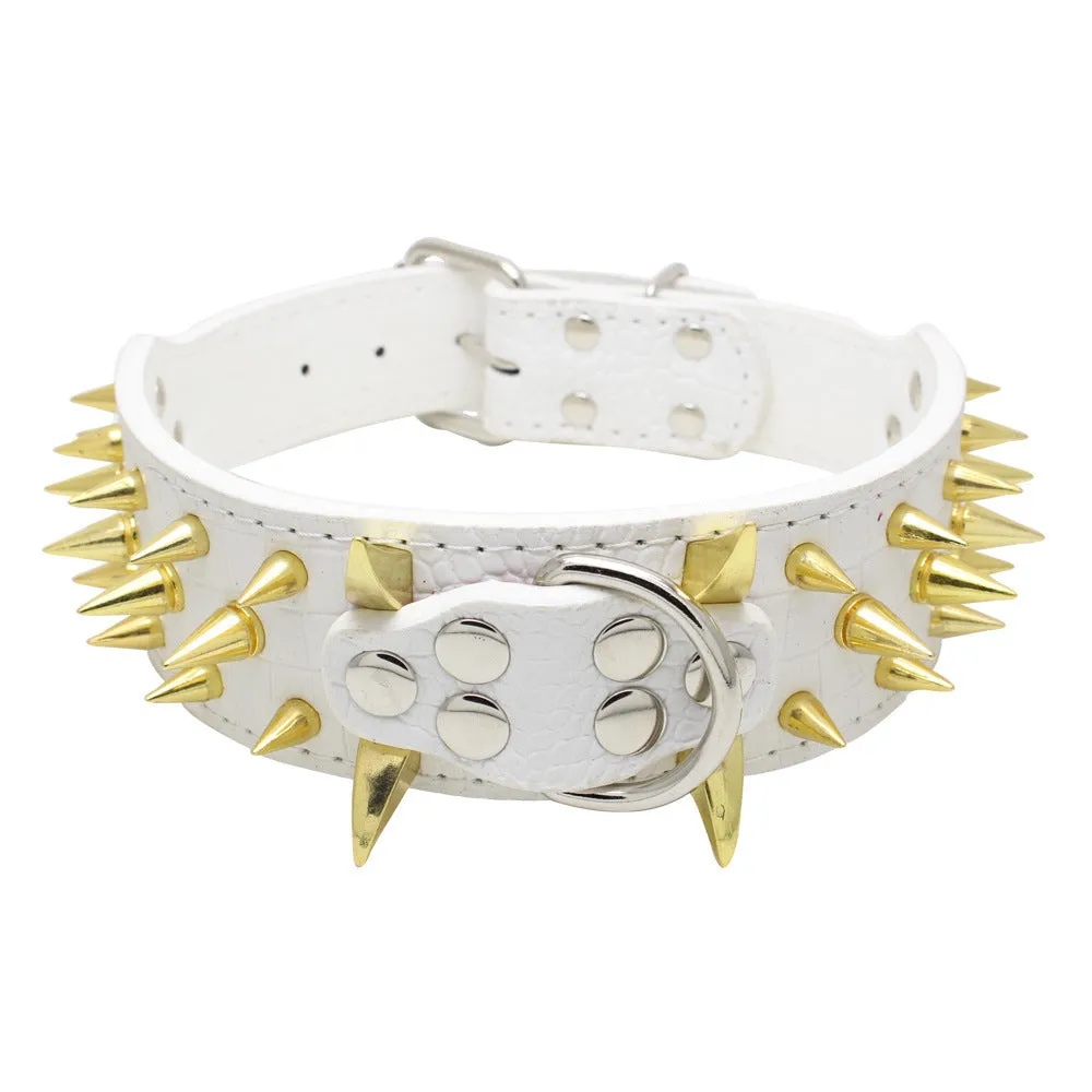 Large Explosion-Proof Rivet Pet Collar - Bite-Proof Design