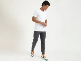 Men Grey Solid Regular Joggers