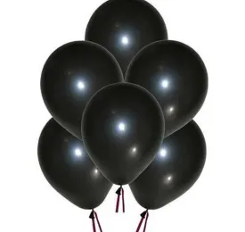 Metallic Balloon 12 Inch, Black - 40 Pcs