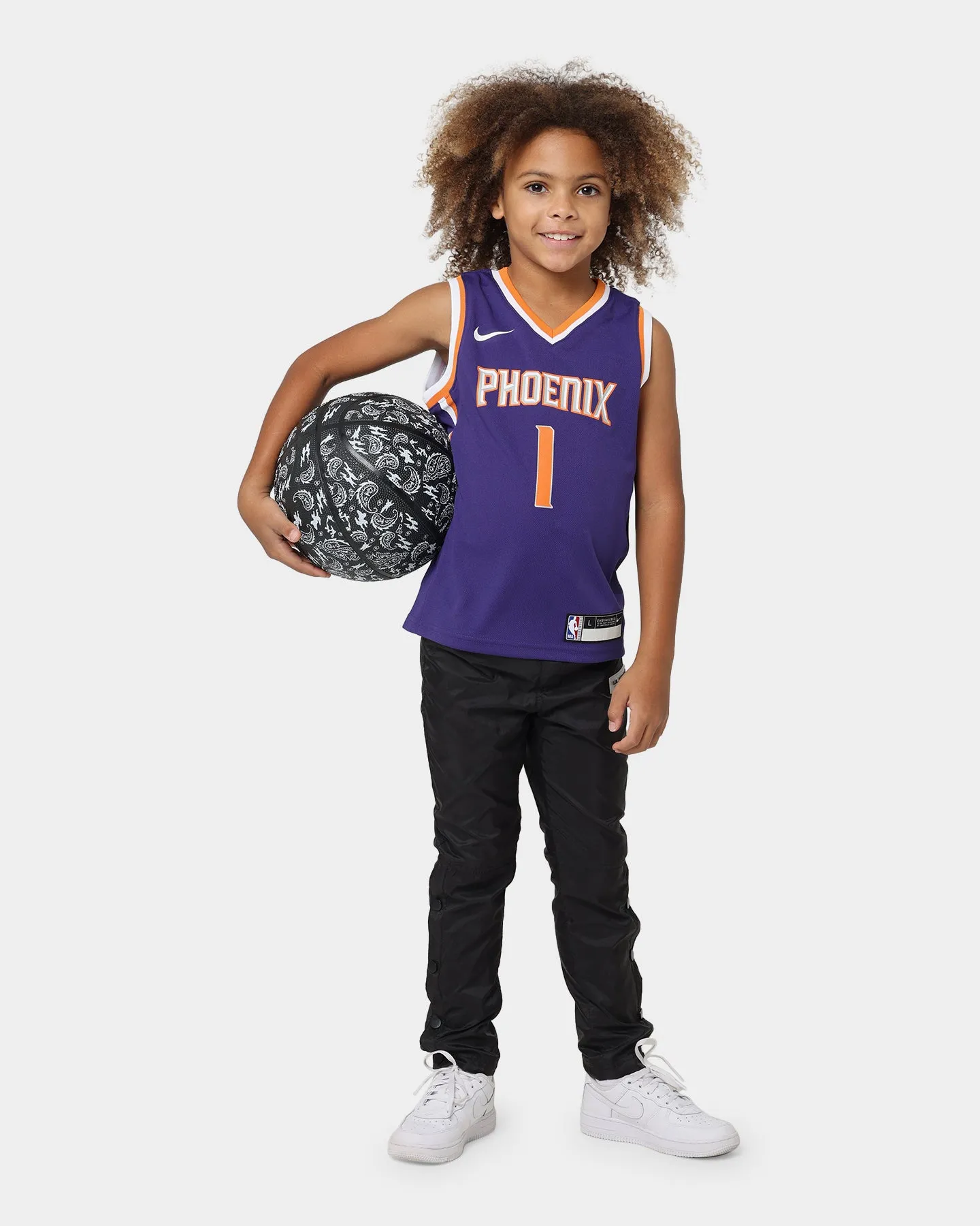 Nike Nike X NBA Kids' Phoenix Suns Devin Booker #1 Icon Replica NBA Jersey Royal