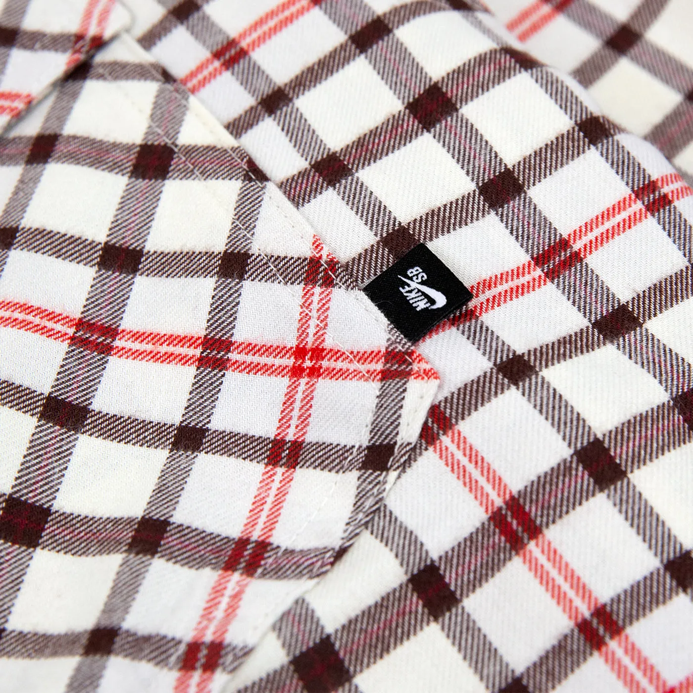 Nike SB L/S  Flannel Button Up  Shirt - Coconut Milk / Light Bone