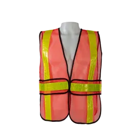 OVM-HGCSA ANSI NON-Rated Orange Mesh Vest With Adjustable Sides & Reflective “X” On Back