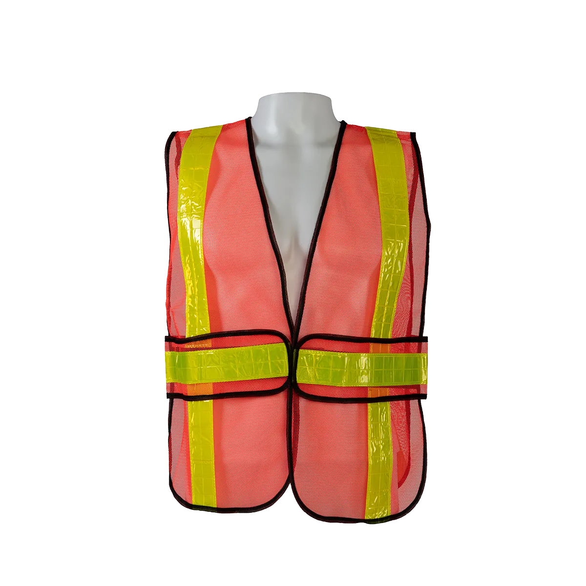 OVM-HGCSA ANSI NON-Rated Orange Mesh Vest With Adjustable Sides & Reflective “X” On Back