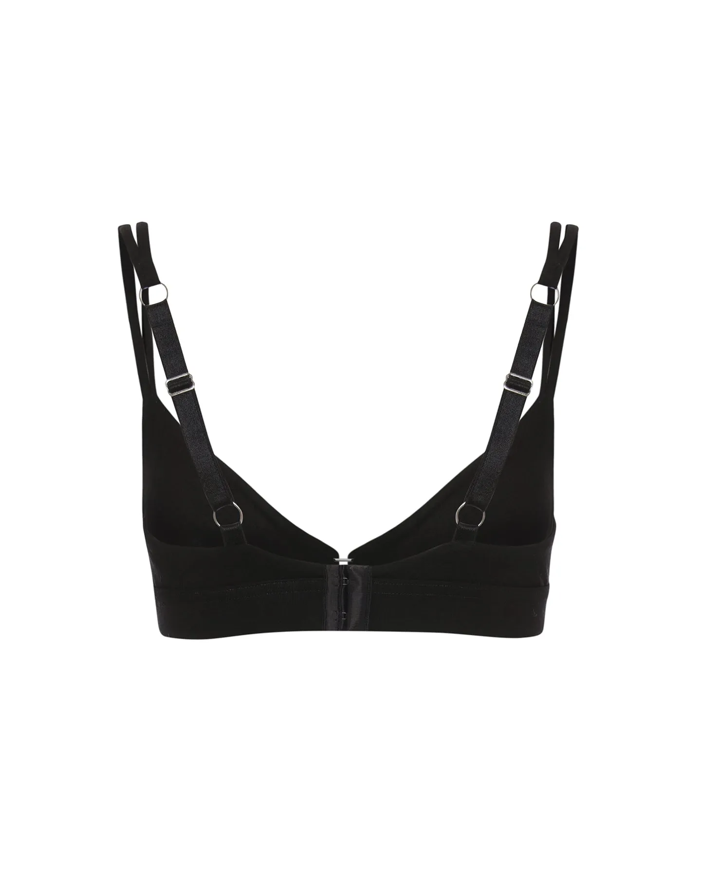 Pia | Cotton Lingerie Black Bralette Bra