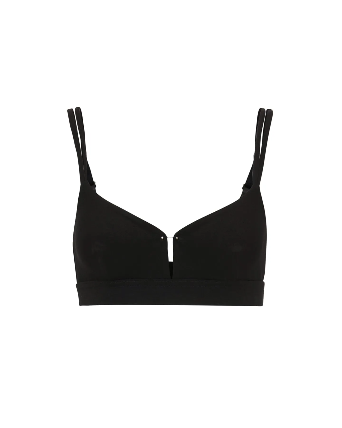 Pia | Cotton Lingerie Black Bralette Bra