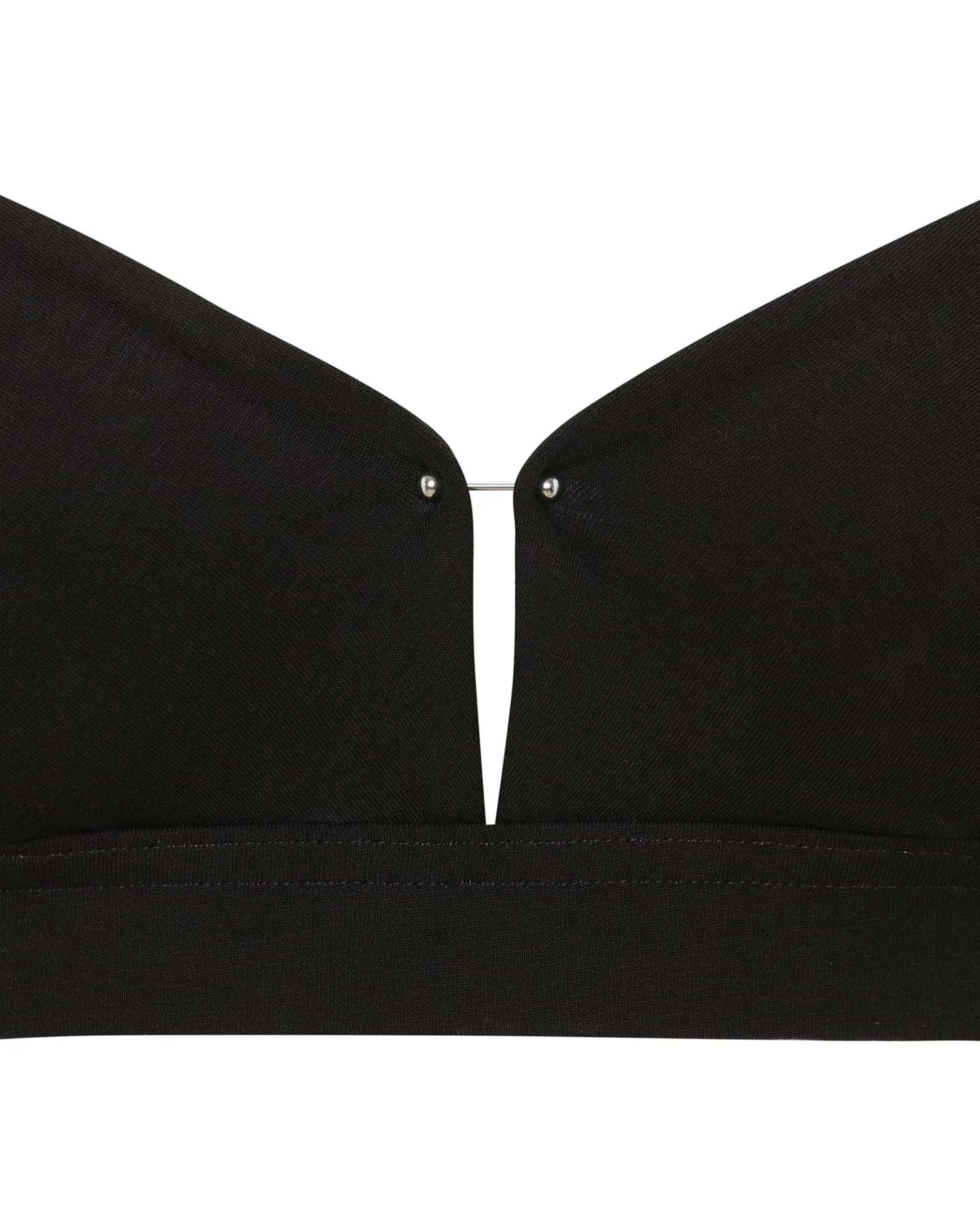 Pia | Cotton Lingerie Black Bralette Bra
