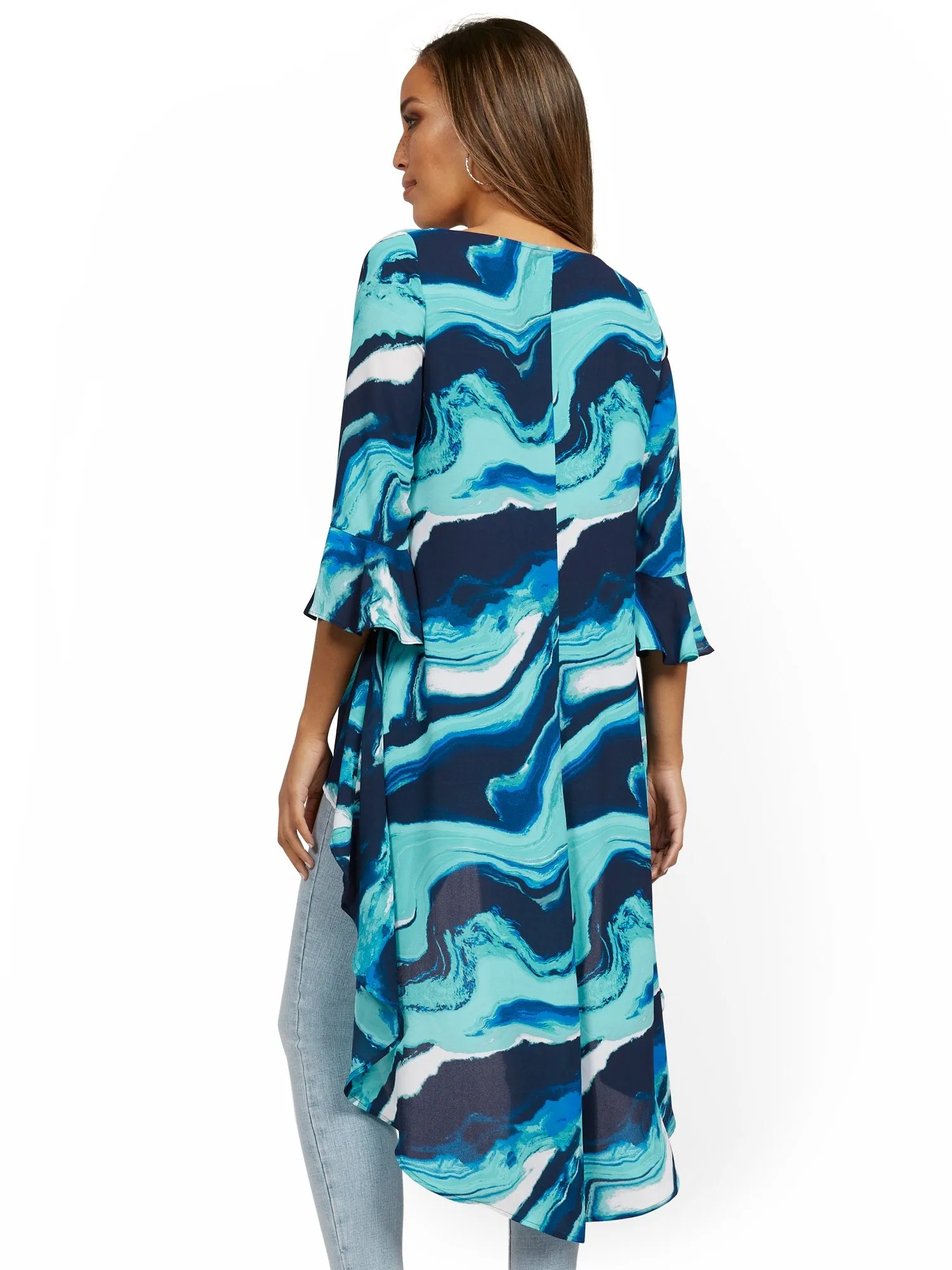 Printed High-Low Top