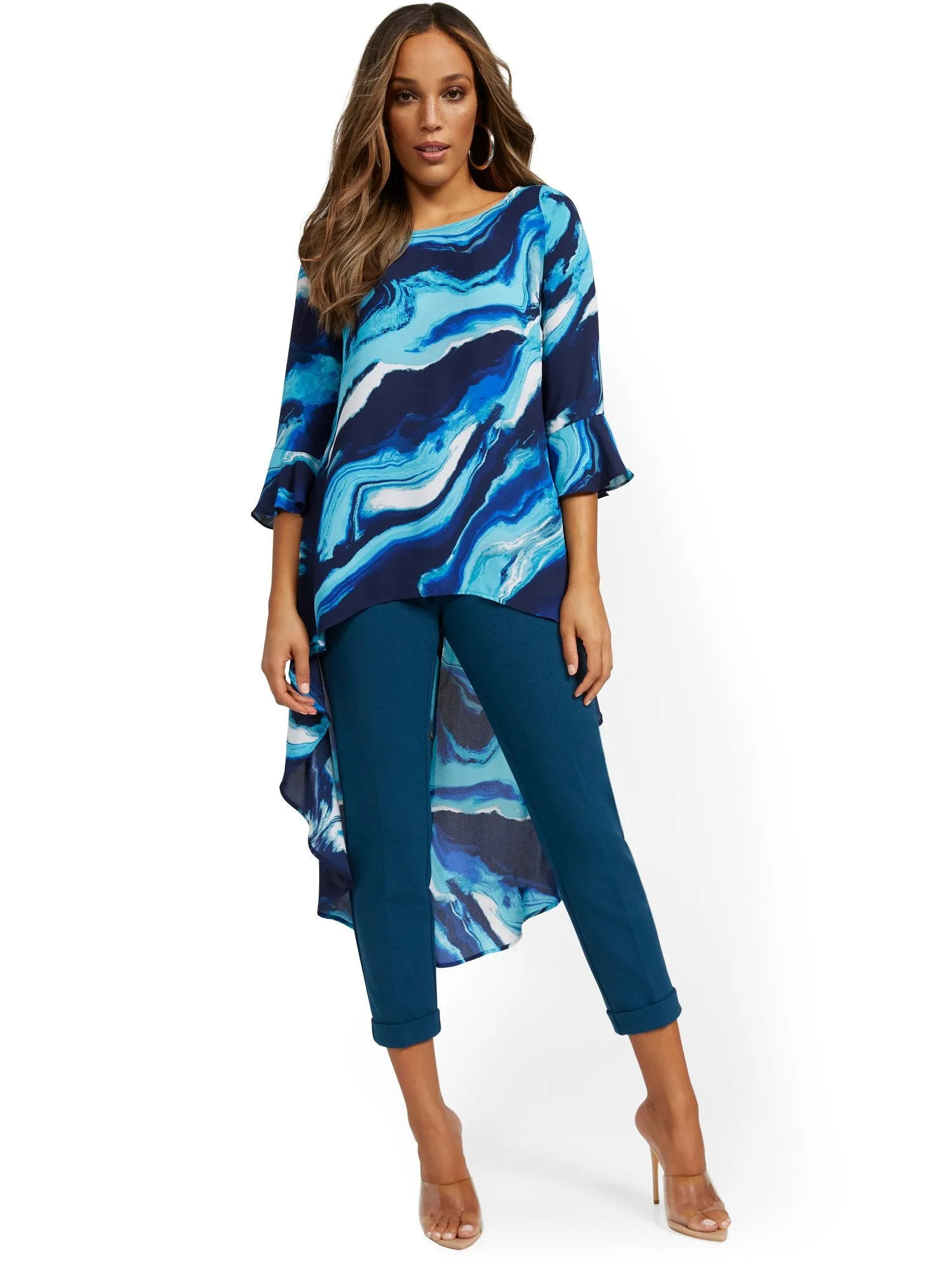 Printed High-Low Top