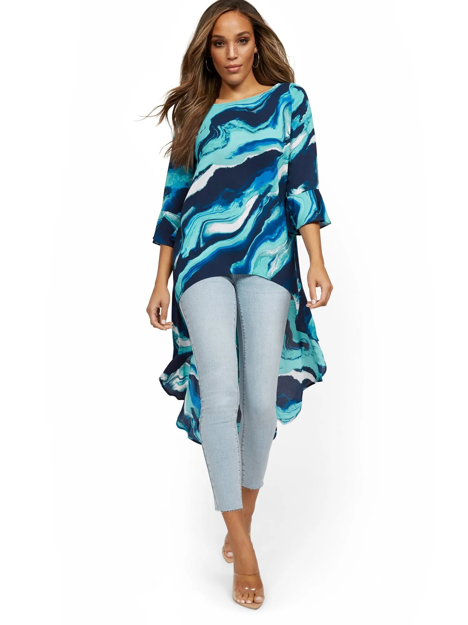Printed High-Low Top