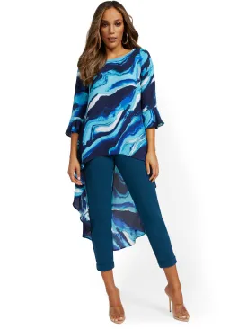 Printed High-Low Top