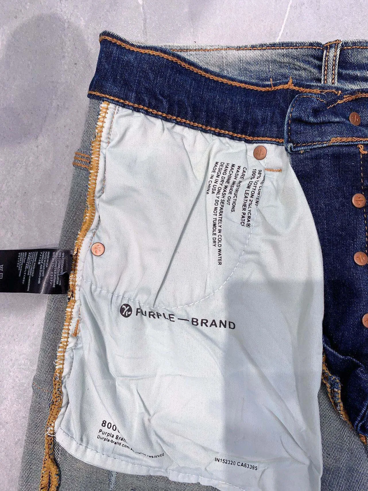 Purple Brand Jeans Paint Ripped Jeans