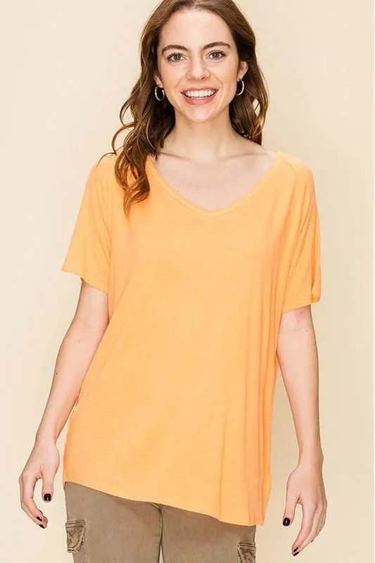 Raglan Sleeve High Low Top