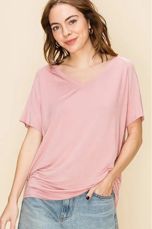 Raglan Sleeve High Low Top