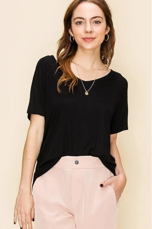 Raglan Sleeve High Low Top