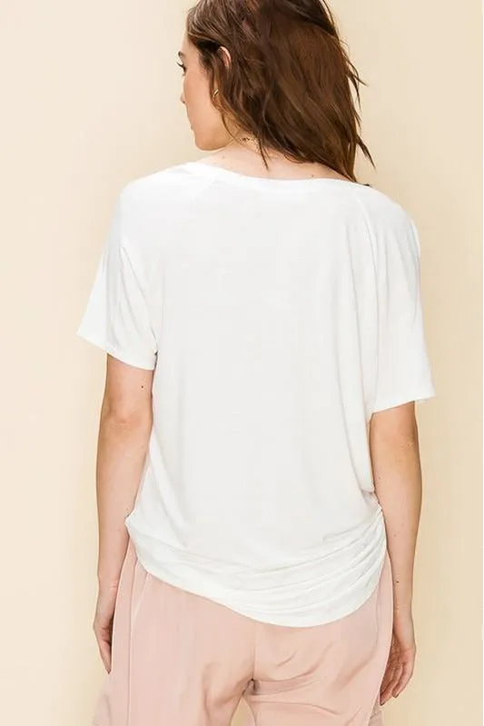 Raglan Sleeve High Low Top