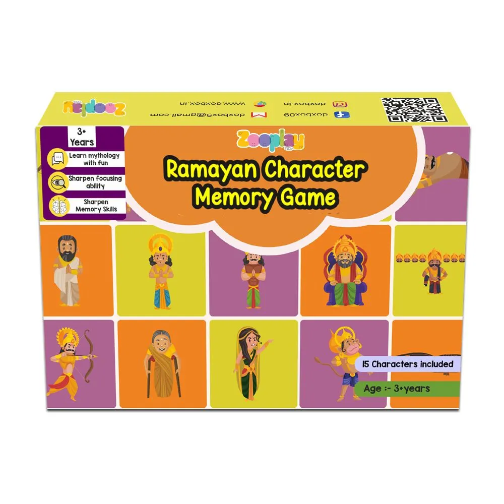 Ramayan Character Memory Card Game Flashcards -Pack Of 26( Includes 13 Character)
