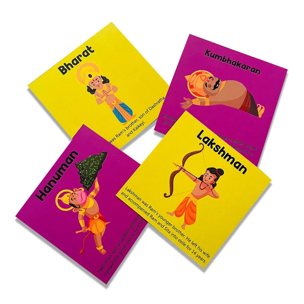 Ramayan Character Memory Card Game Flashcards -Pack Of 26( Includes 13 Character)